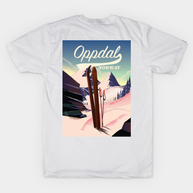 Oppdal norway vintage style ski poster. by nickemporium1